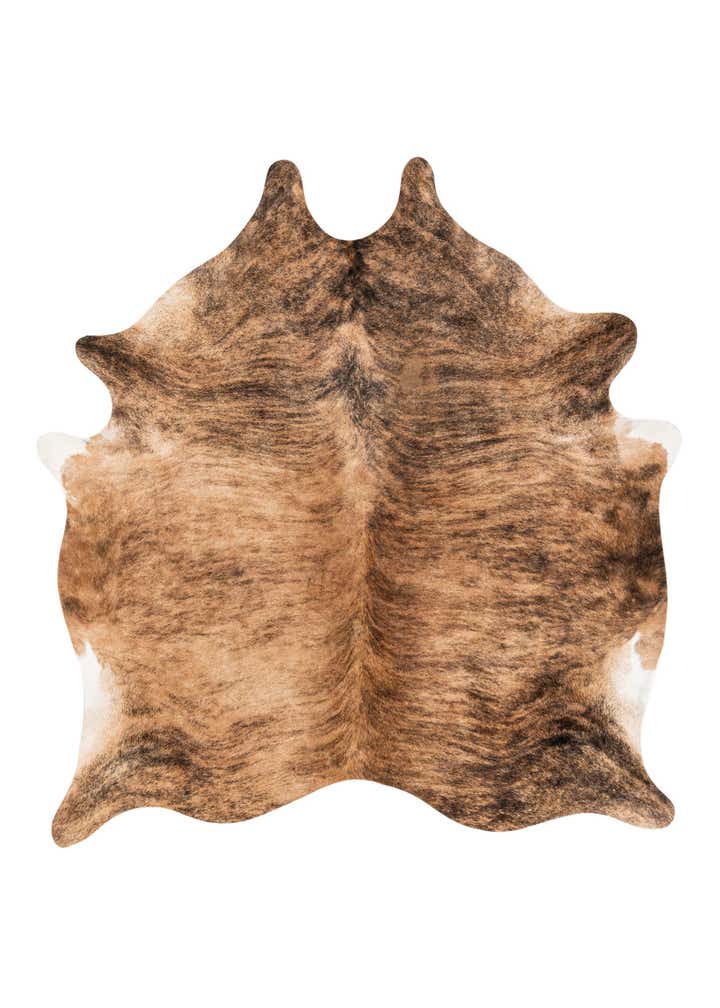 6' 5 x 6' 11 Cowhide Leather Square Rug