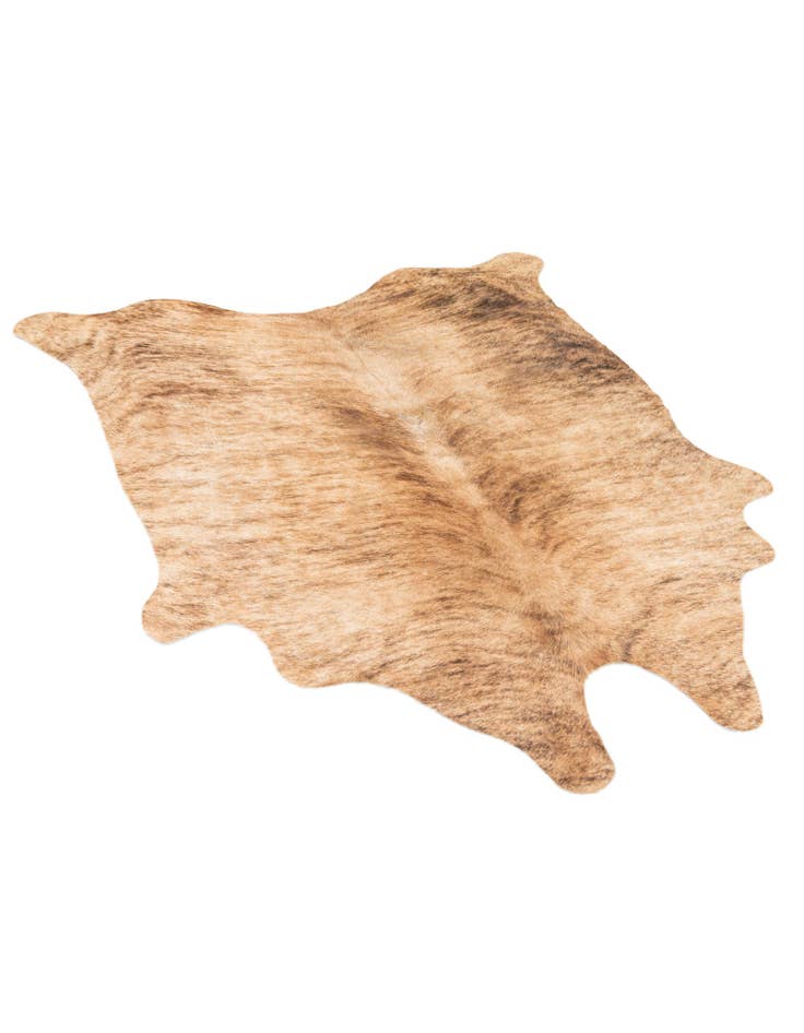 Detail image of 4' 1 x 4' 4 Cowhide Leather Square Rug