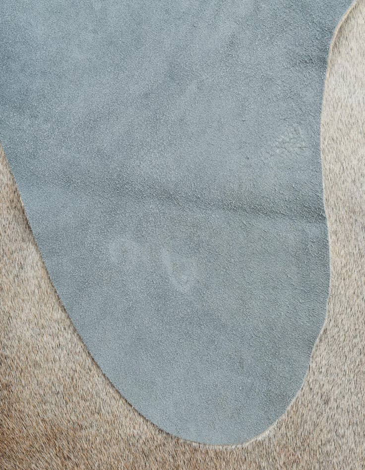 Detail image of 6' 3 x 6' 3 Cowhide Square Rug