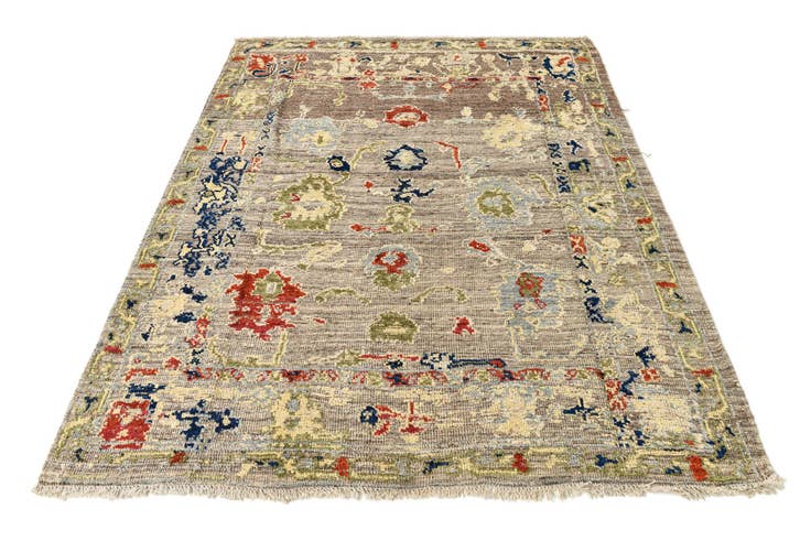 Detail image of 6' 5 x 7' 6 Hand Knotted Darya Wool Square Rug