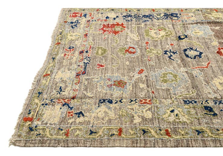 Detail image of 6' 5 x 7' 6 Hand Knotted Darya Wool Square Rug