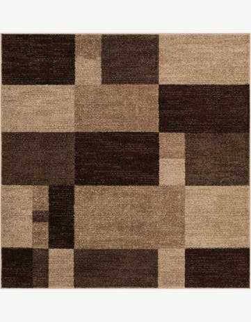 Light Brown Harvest Square Rug