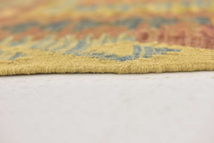 3' x 3' 6 Hand Woven Kilim Maymana Wool Square Rug
