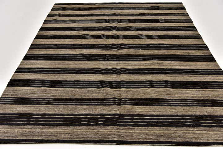 6' x 7' 2 Hand Woven Kilim Modern Wool Square Rug