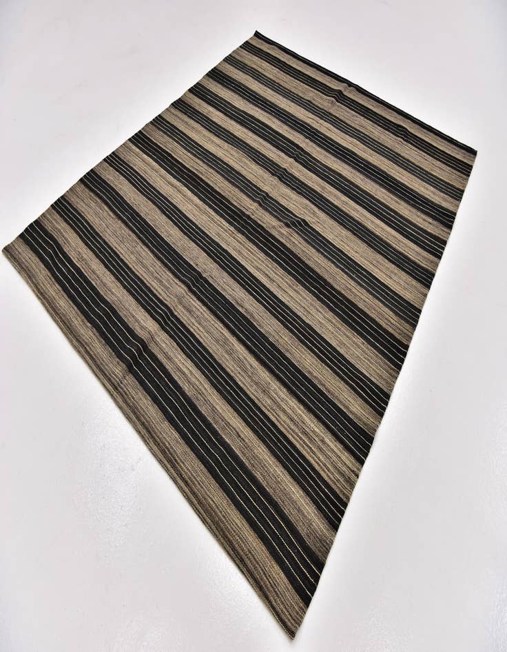 Detail image of 6' 2 x 7' 4  Hand Woven Kilim Modern Wool Square Rug