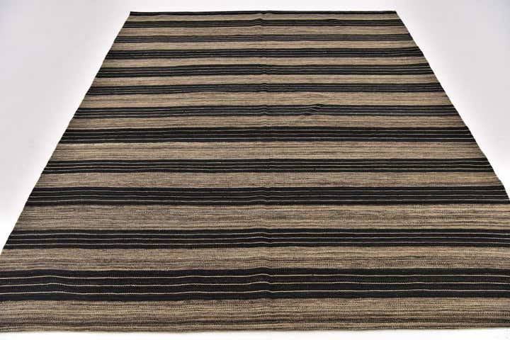 6' 2 x 7' 4 Hand Woven Kilim Modern Wool Square Rug