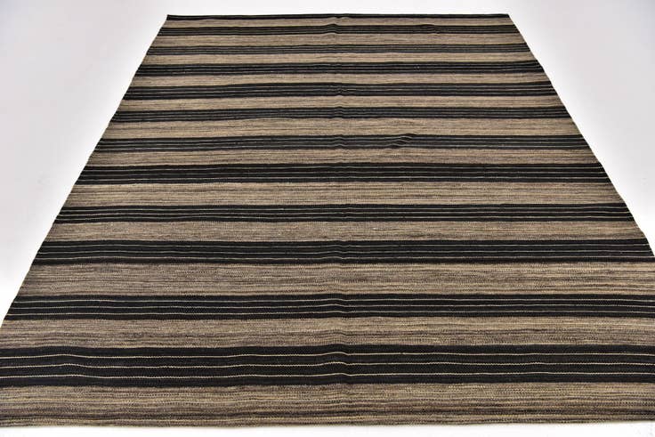 Detail image of 6' 2 x 7' 4 Hand Woven Kilim Modern Wool Square Rug