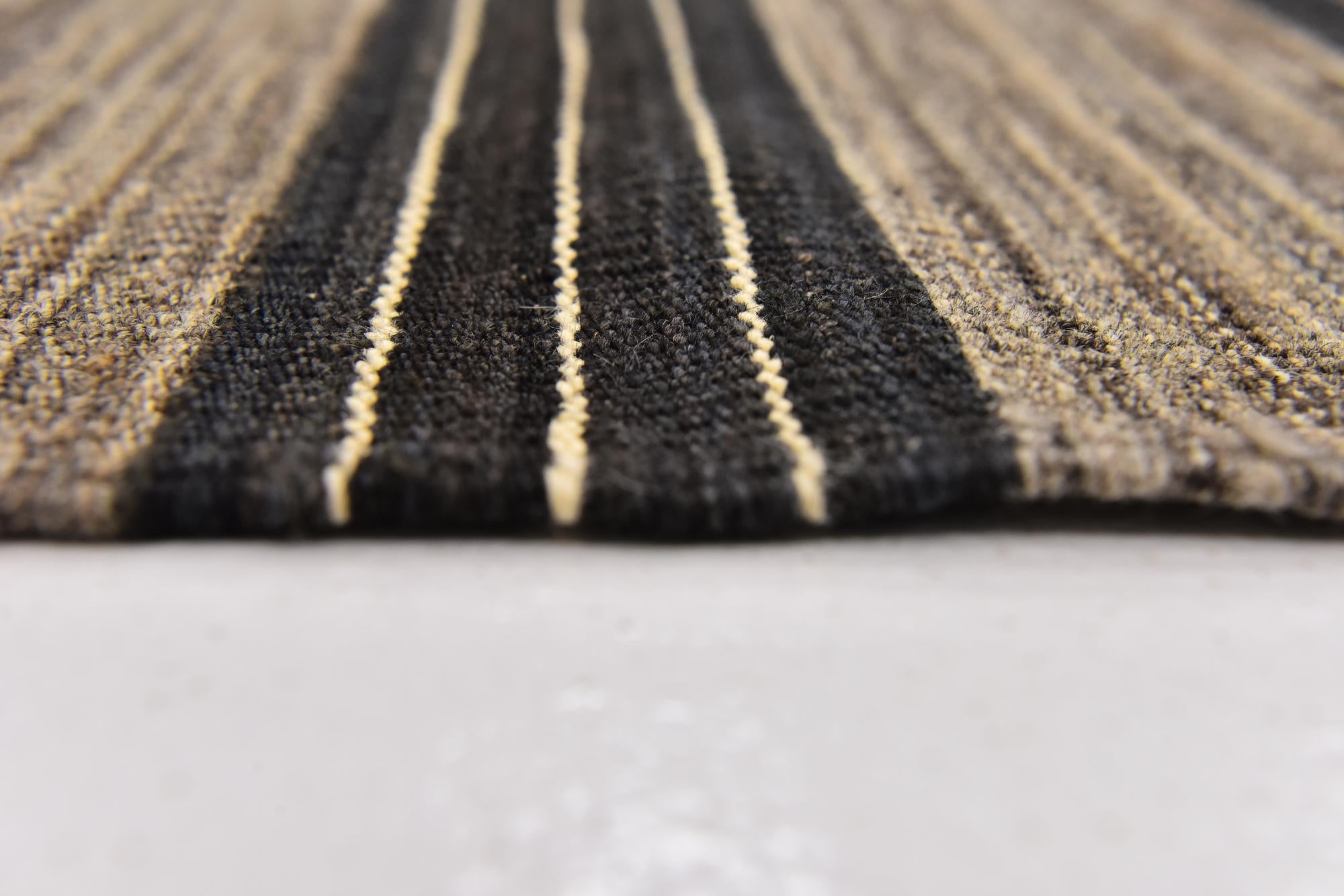 6' 2 x 7' 4 Hand Woven Kilim Modern Wool Square Rug