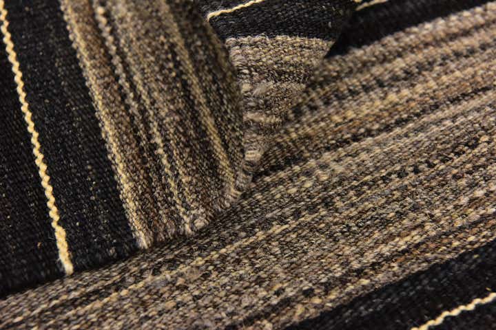6' 2 x 7' 4 Hand Woven Kilim Modern Wool Square Rug