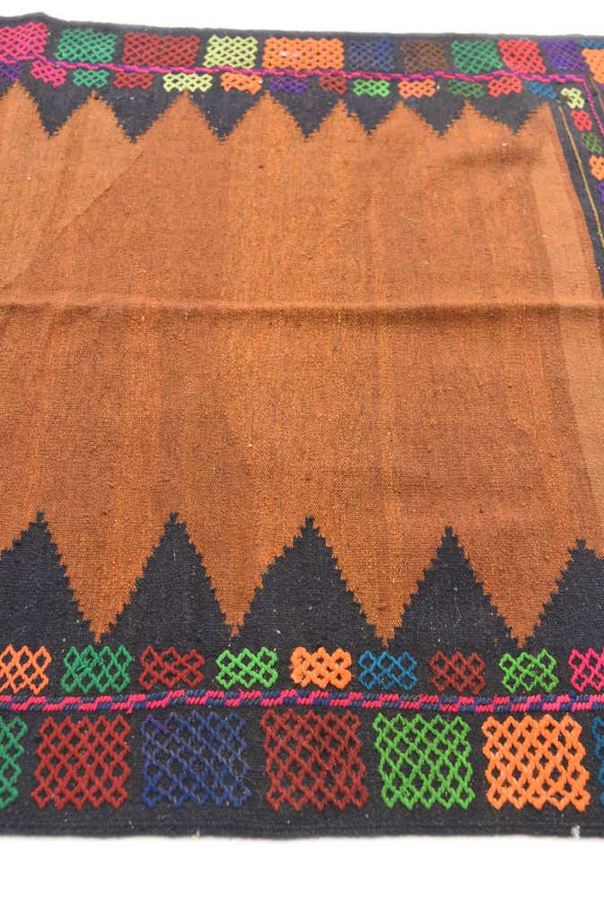 115cm x 125cm Handgeweven Kilim Modern Wol Vierkant Vloerkleed
