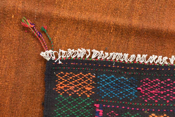 115cm x 125cm Handgeweven Kilim Modern Wol Vierkant Vloerkleed