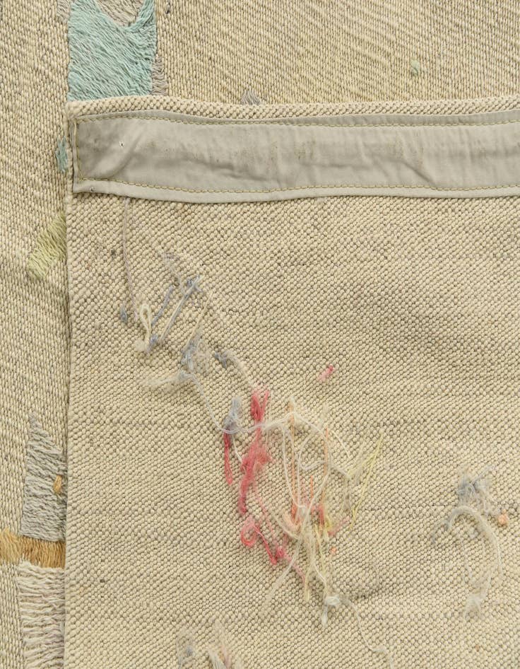 Detail image of 8' 7 x 9'  Hand Woven Kilim Suzani Wool Square Rug