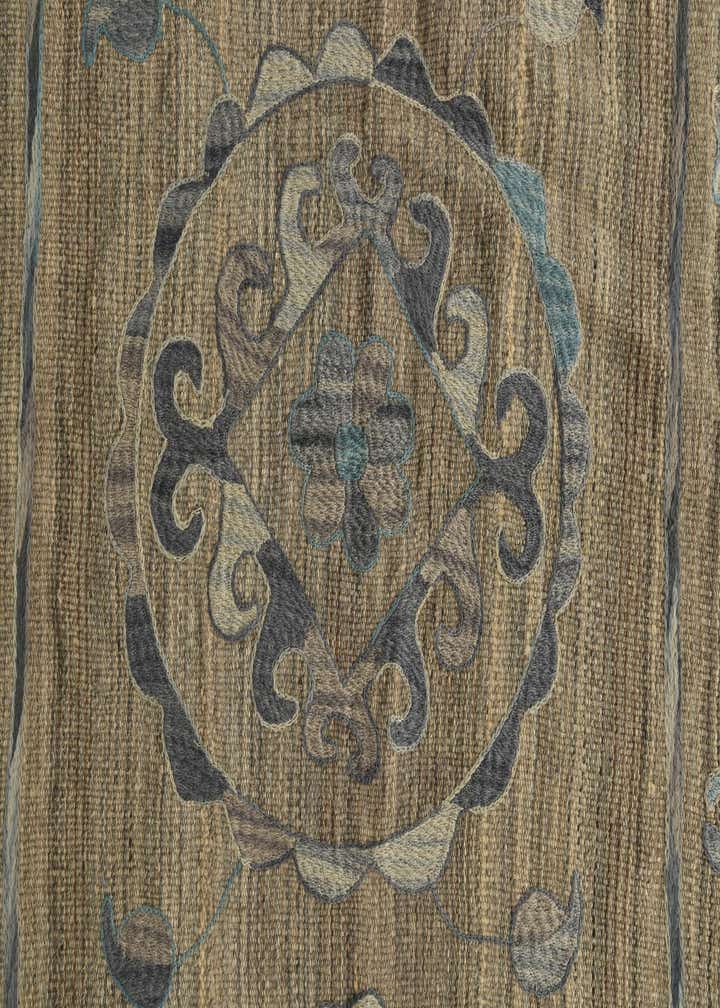 5' 3 x 6' 5 Hand Woven Kilim Suzani Wool Square Rug
