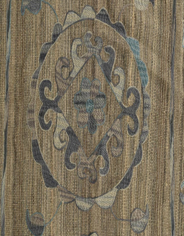 Detail image of 5' 3 x 6' 5 Hand Woven Kilim Suzani Wool Square Rug
