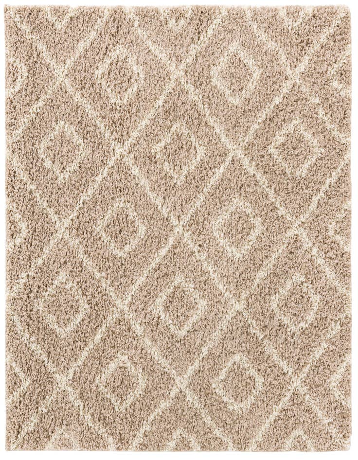 Detail image of 5' 3 x 5' 3 Lattice Shag Square Rug