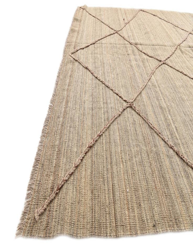 Detail image of 6' 7 x 6' 10  Hand Knotted Moroccan Wool Square Rug