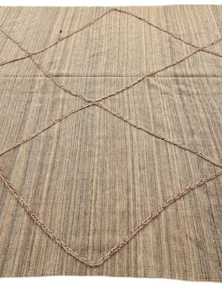 Detail image of 6' 7 x 6' 10  Hand Knotted Moroccan Wool Square Rug