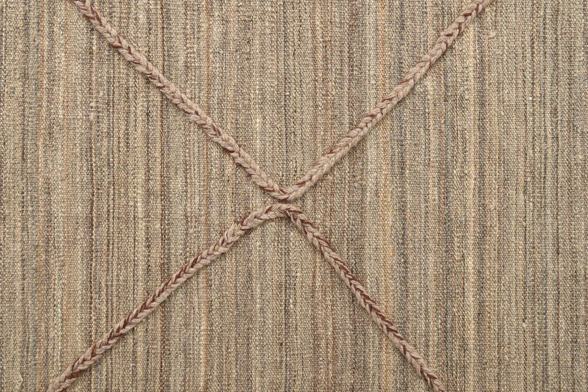 6' 7 x 6' 10 Hand Knotted Moroccan Wool Square Rug