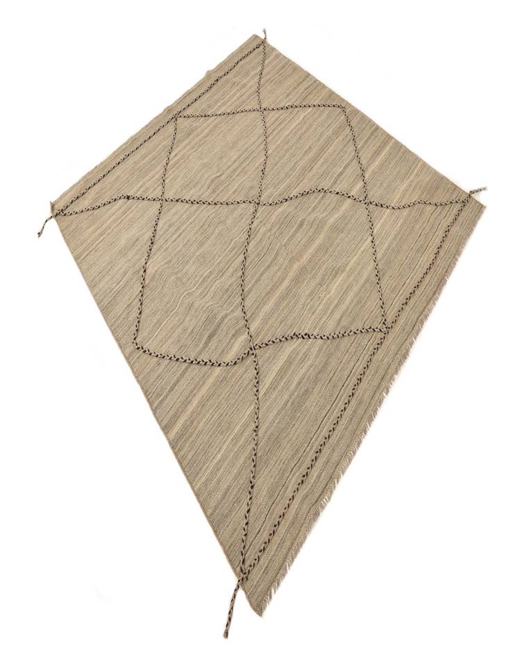 Detail image of 5' 5 x 5' 9  Hand Knotted Moroccan Wool Square Rug