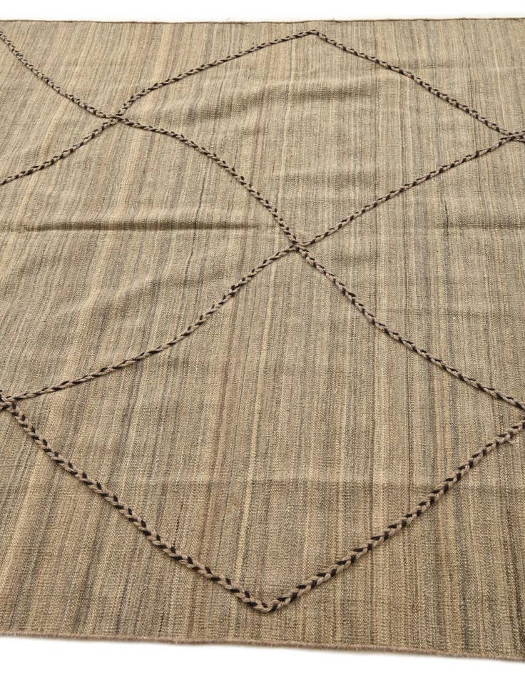 Detail image of 5' 5 x 5' 9  Hand Knotted Moroccan Wool Square Rug