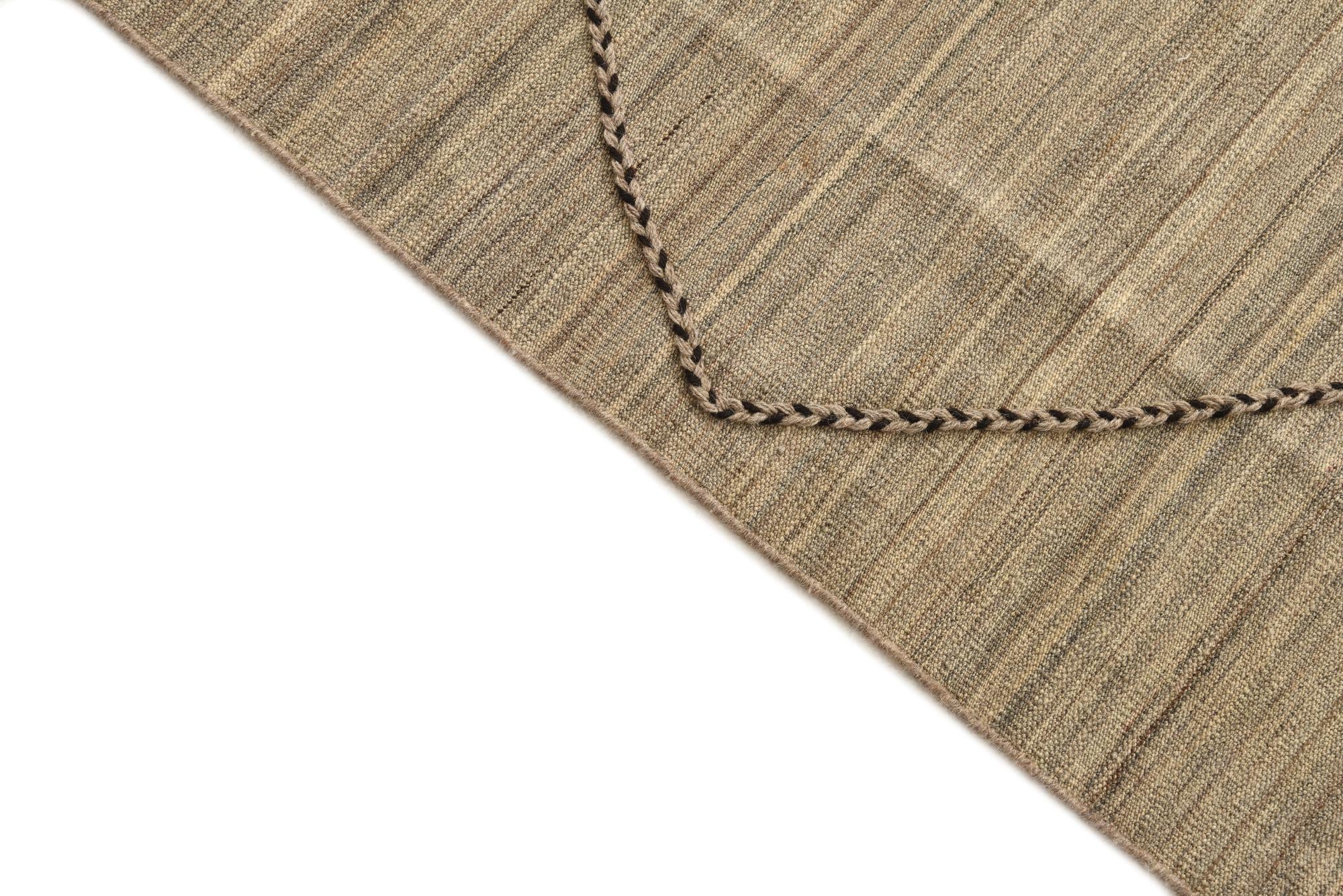 5' 5 x 5' 9 Hand Knotted Moroccan Wool Square Rug