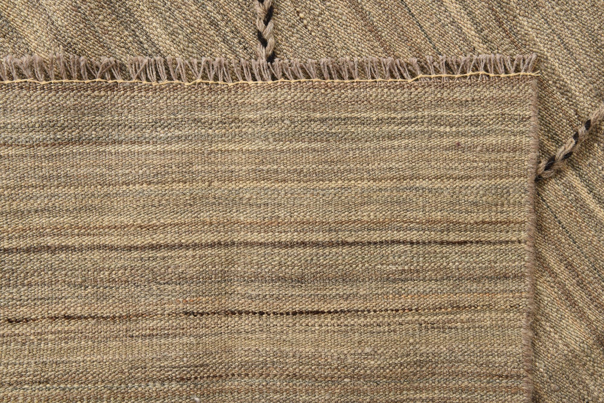 5' 5 x 5' 9 Hand Knotted Moroccan Wool Square Rug