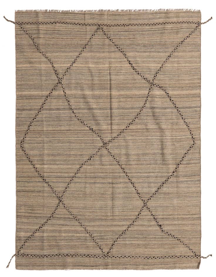 Detail image of 5' 5 x 5' 9 Hand Knotted Moroccan Wool Square Rug