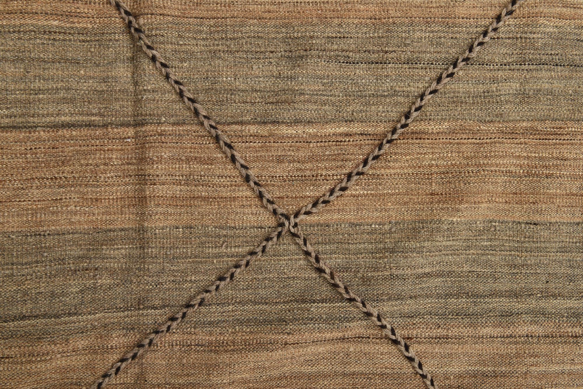 12' 6 x 12' 8 Hand Knotted Moroccan Wool Square Rug