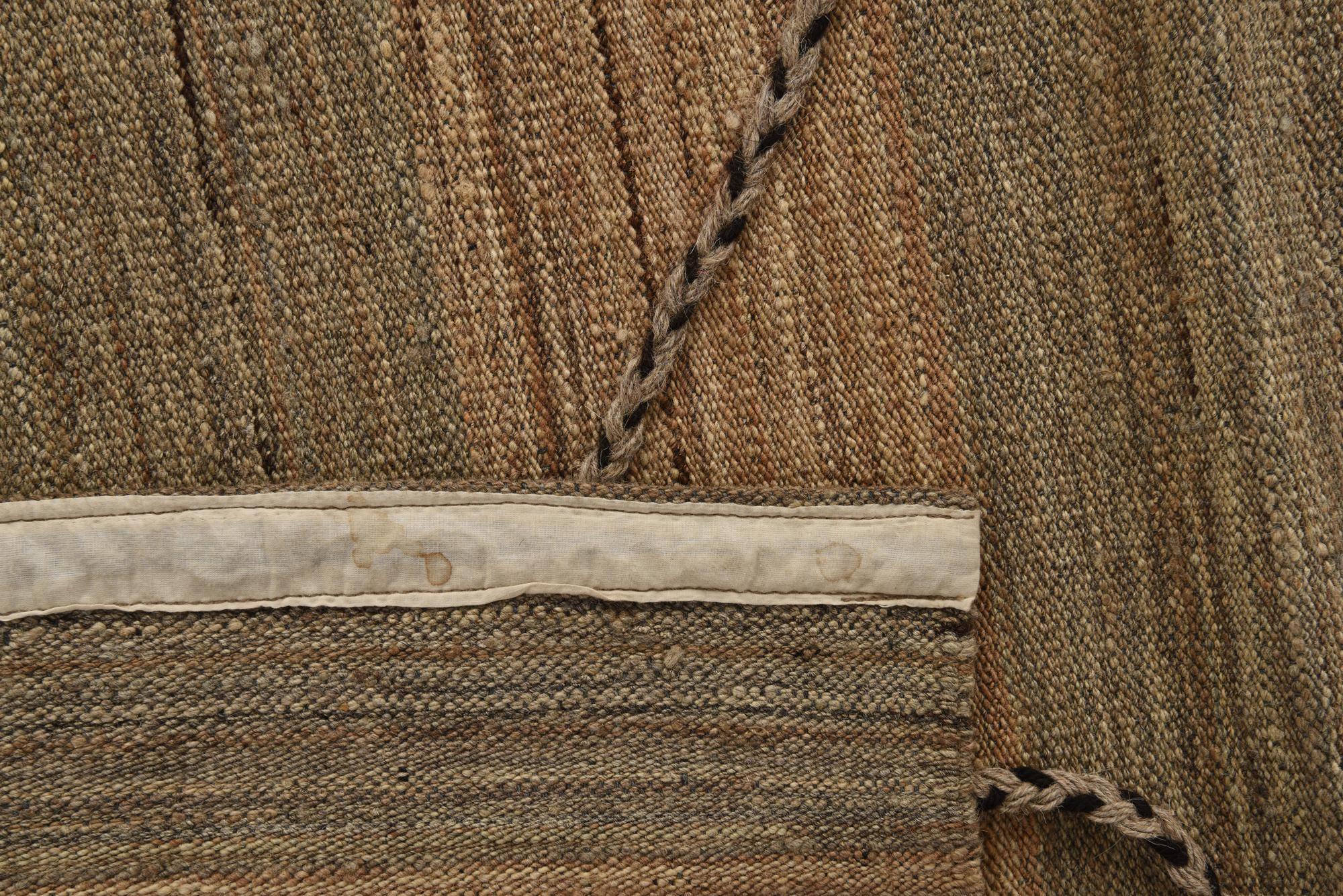 12' 6 x 12' 8 Hand Knotted Moroccan Wool Square Rug