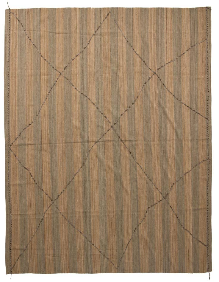 Detail image of 12' 6 x 12' 8 Hand Knotted Moroccan Wool Square Rug