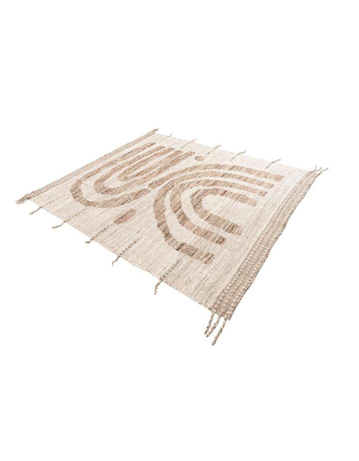 5' 8 x 6' 8 Hand Knotted Moroccan Wool Square Rug
