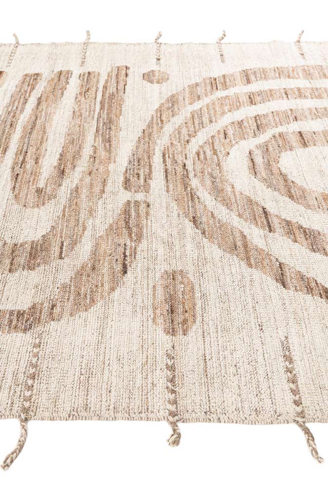 5' 8 x 6' 8 Hand Knotted Moroccan Wool Square Rug