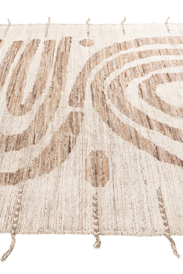 Detail image of 5' 8 x 6' 8 Hand Knotted Moroccan Wool Square Rug
