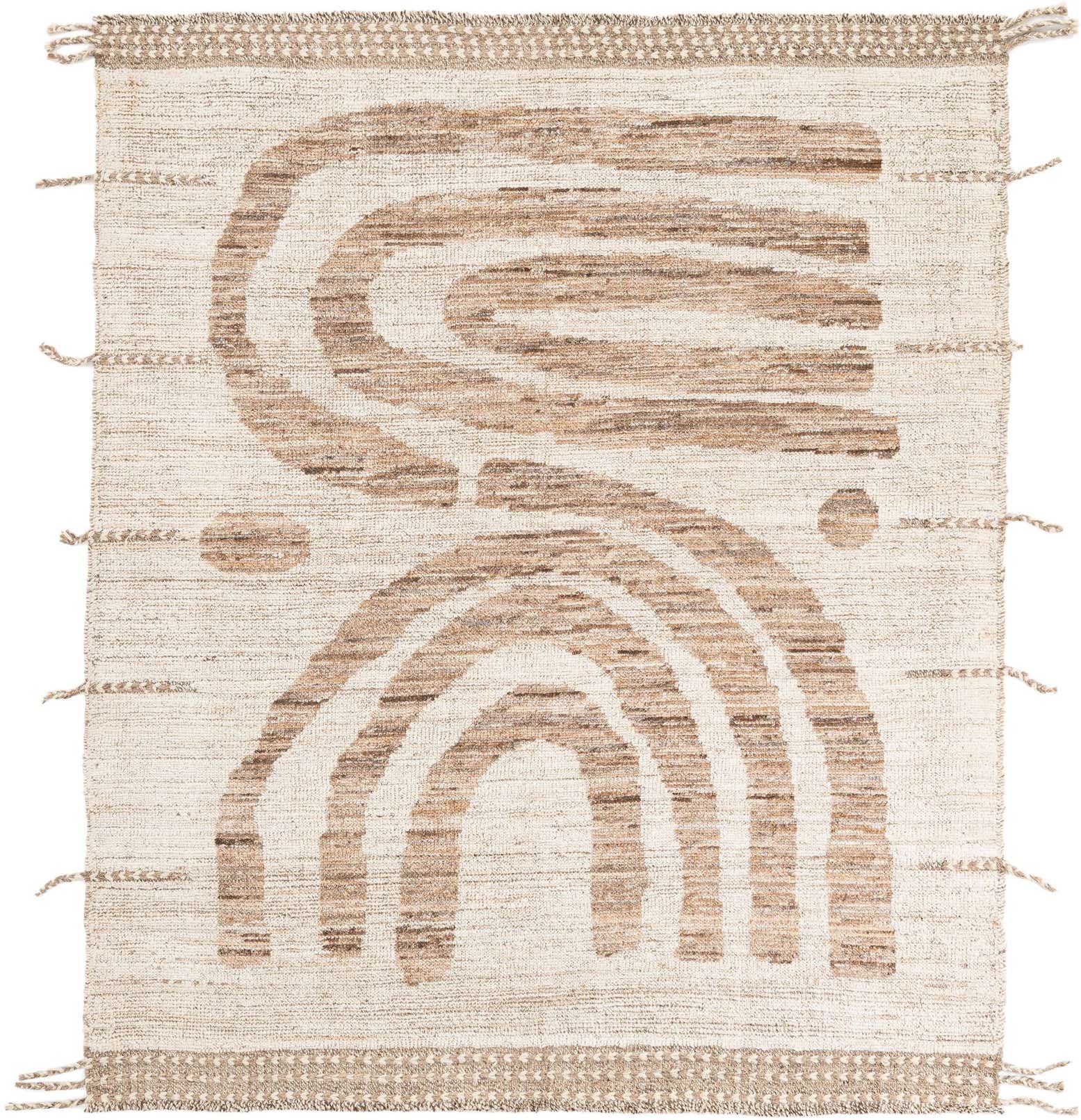 5' 8 x 6' 8 Hand Knotted Moroccan Wool Square Rug