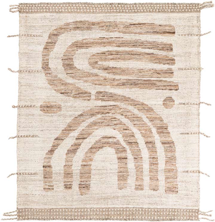 5' 8 x 6' 8 Hand Knotted Moroccan Wool Square Rug