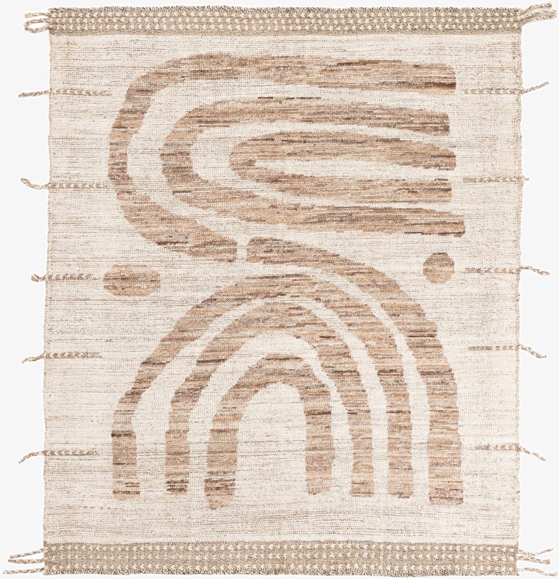 5' 8 x 6' 8  Hand Knotted Moroccan Wool Square Rug