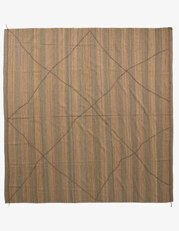 12' 6 x 12' 8 Hand Knotted Moroccan Wool Square Rug