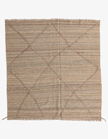 6' 7 x 6' 10 Hand Knotted Moroccan Wool Square Rug
