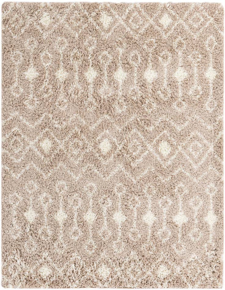 Detail image of 6' x 6' Moroccan Trellis Shag Square Rug