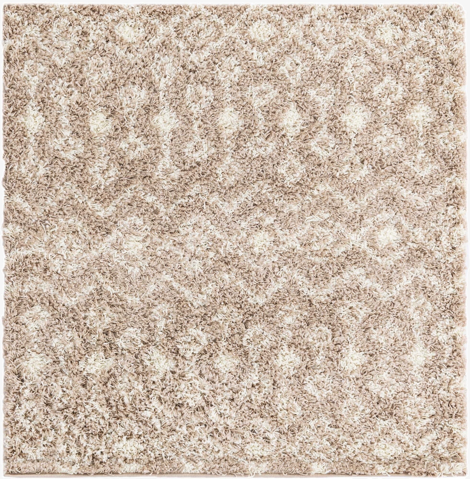 4' x 4' Moroccan Trellis Shag Square Rug