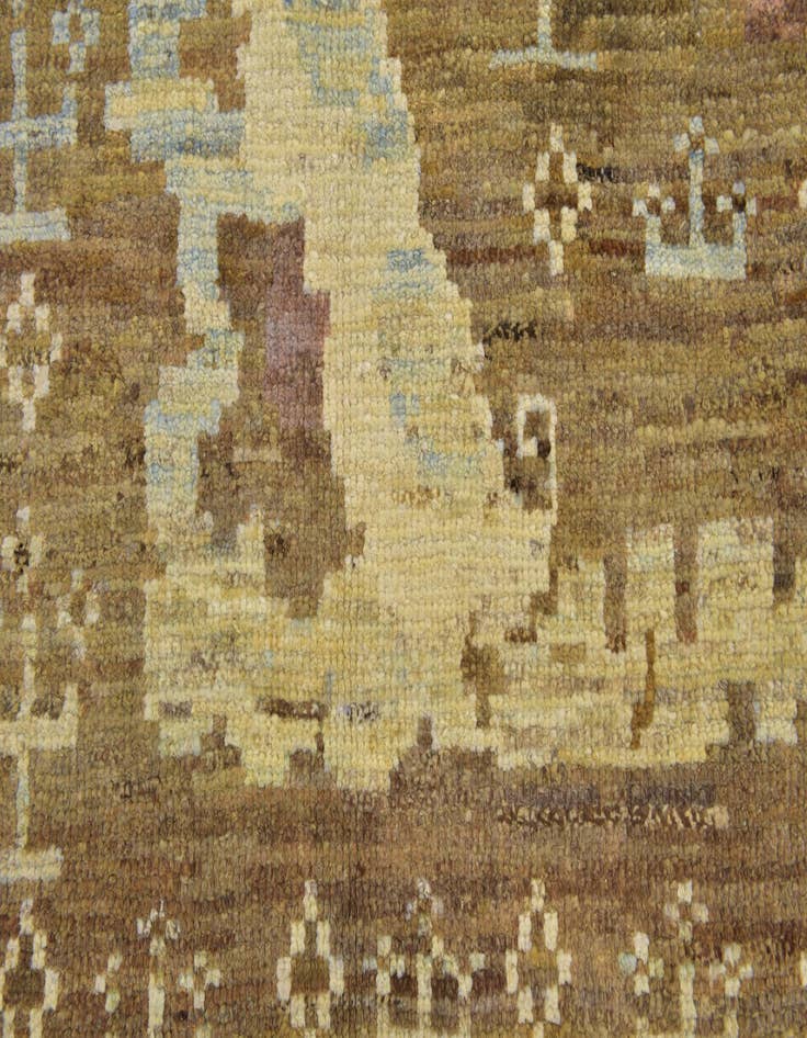 Detail image of 11' x 12' Hand Knotted Oushak Wool Square Rug