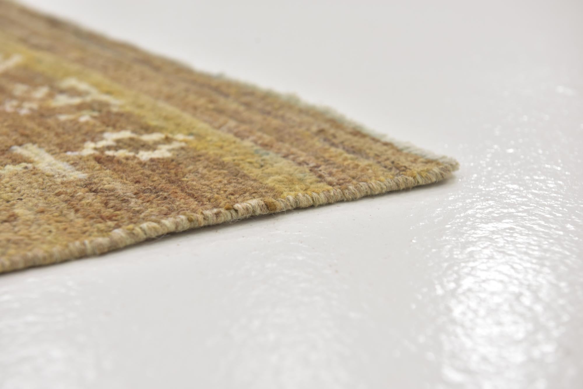 11' x 12' Hand Knotted Oushak Wool Square Rug
