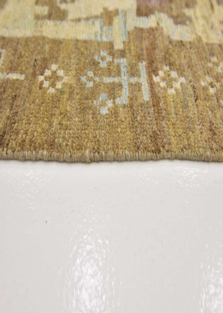 11' x 12' Hand Knotted Oushak Wool Square Rug