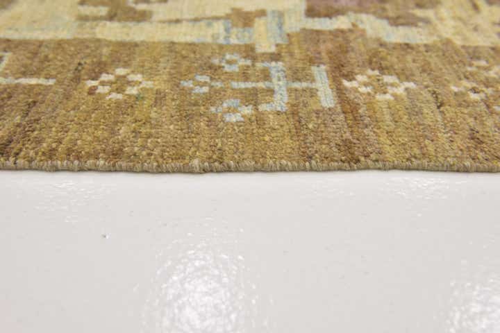 11' x 12' Hand Knotted Oushak Wool Square Rug