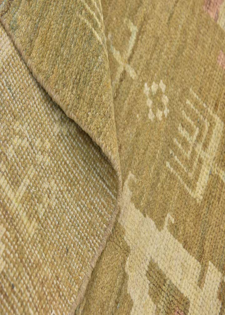 11' x 12' Hand Knotted Oushak Wool Square Rug