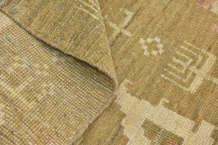 11' x 12' Hand Knotted Oushak Wool Square Rug