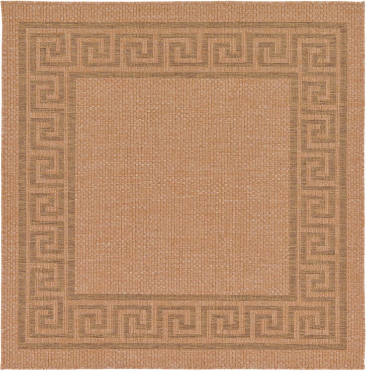 Detail image of 6' x 6' Easy-Clean Border Indoor / Outdoor Square Rug