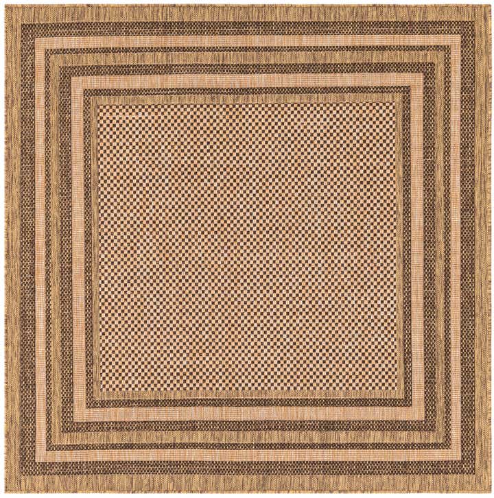 6' x 6' Easy-Clean Border Indoor / Outdoor Square Rug