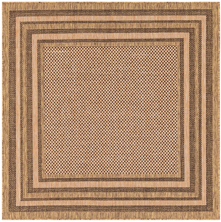 Detail image of 6' x 6' Easy-Clean Border Indoor / Outdoor Square Rug