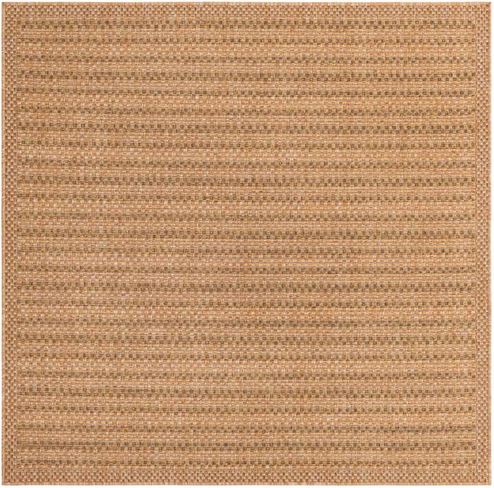 5' 3 x 5' 3 Easy-Clean Border Indoor / Outdoor Square Rug